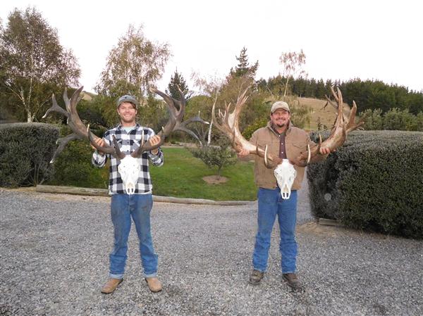 Austin and Layne with their Red Stags European skulls 